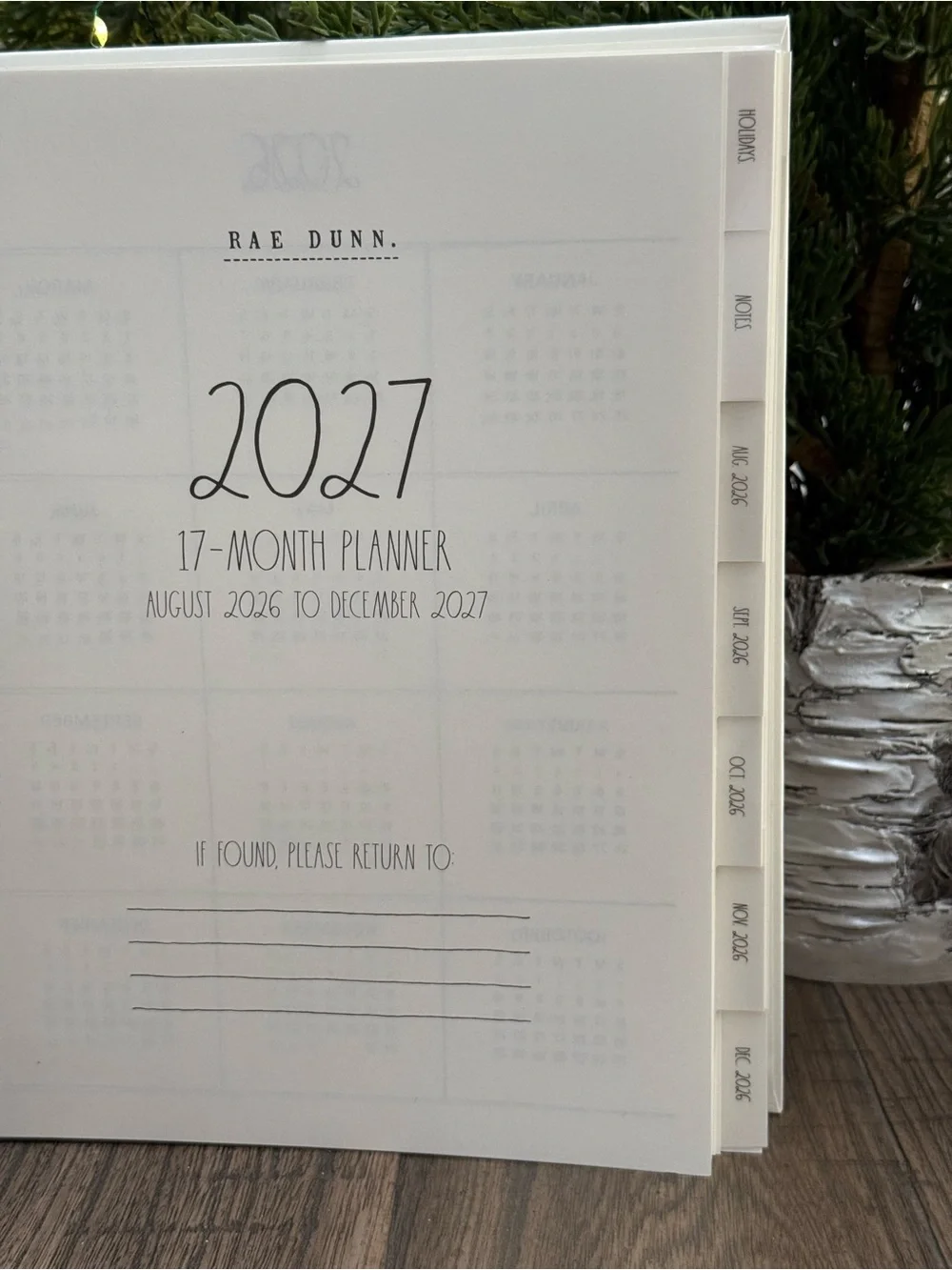 ✨Brand NEW w/Tags Rae Dunn TWENTY TWENTY-SEVEN. 17 Month Spiral Planner ✨